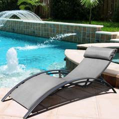Chaise longue Design Gris